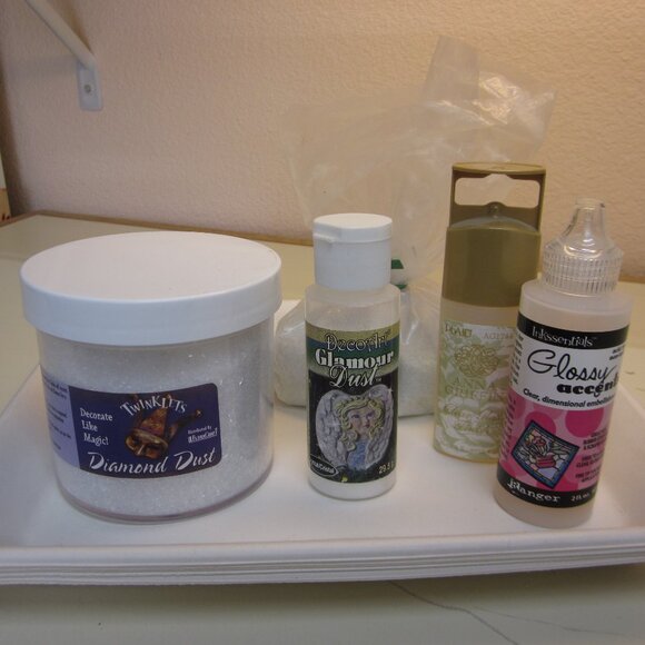 Diamond Dust Craft Glitter Glossy Accents Lot - Picture 1 of 6
